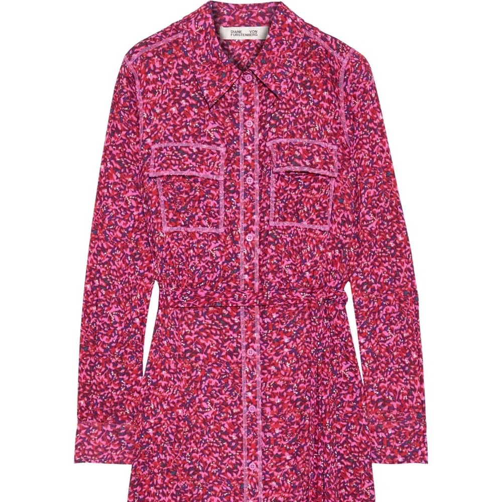 Diane Von Furstenberg DVF Andi shirtdress XS NWT - Picture 2 of 9